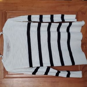 Loft Striped Black & White Sweater